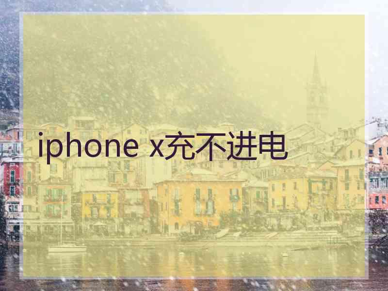 iphone x充不进电