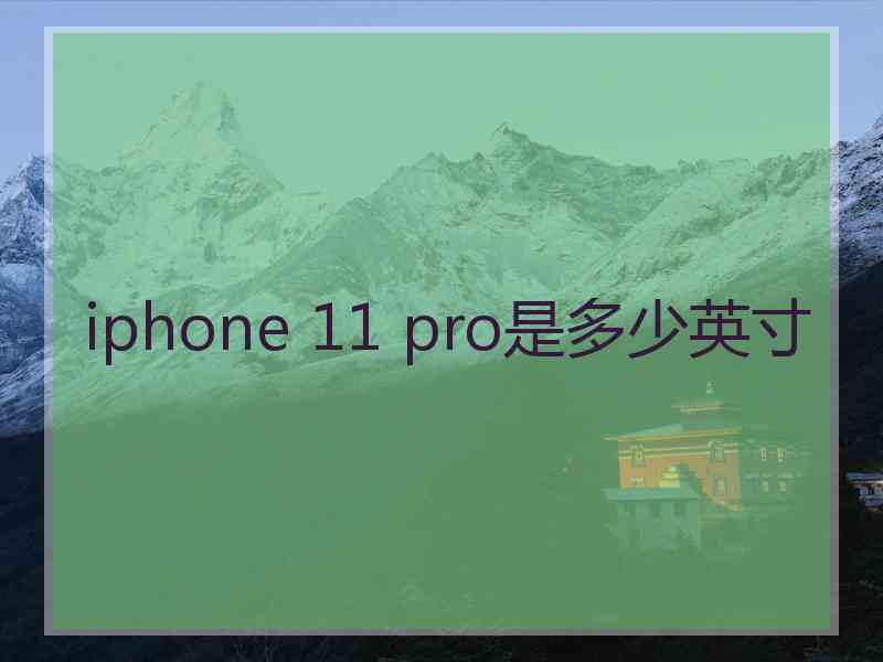 iphone 11 pro是多少英寸