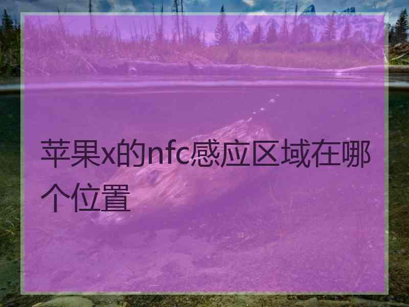 苹果x的nfc感应区域在哪个位置