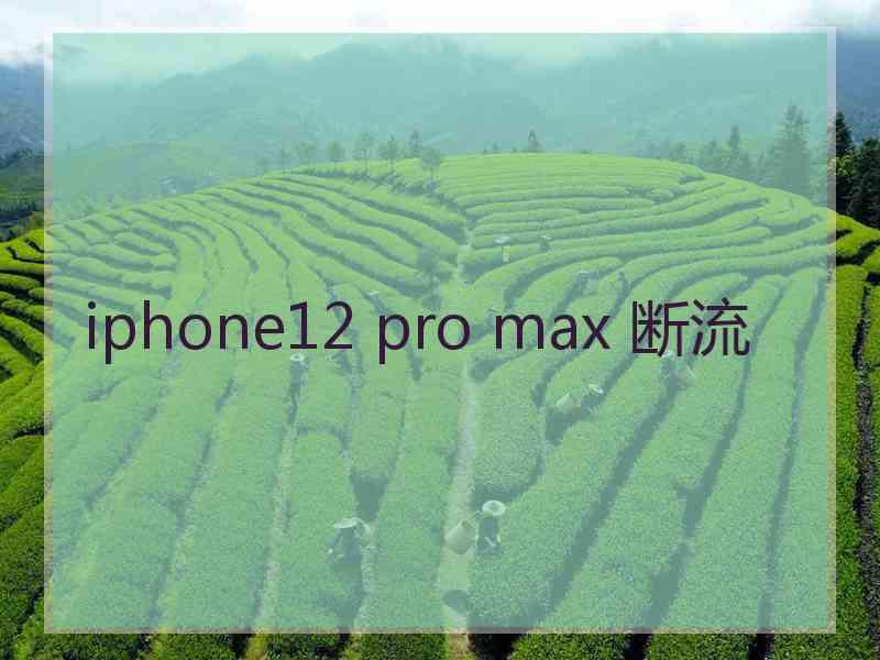 iphone12 pro max 断流