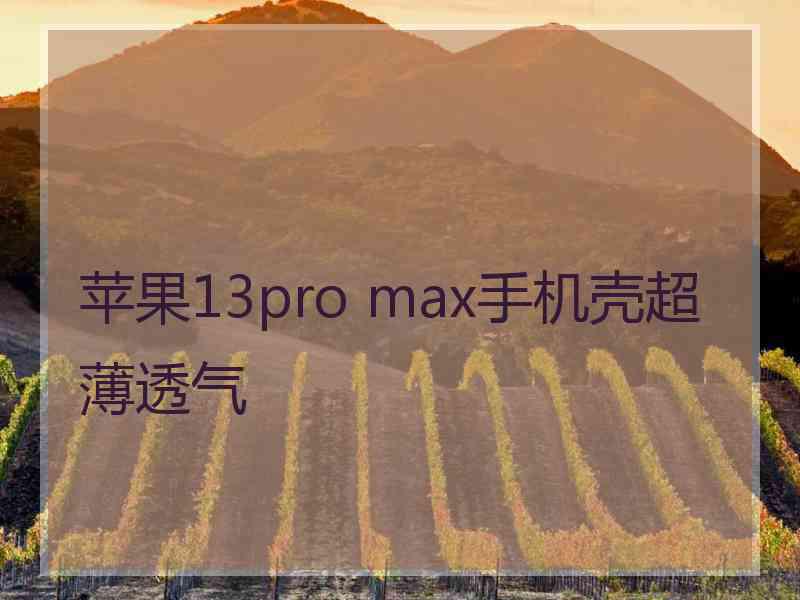 苹果13pro max手机壳超薄透气