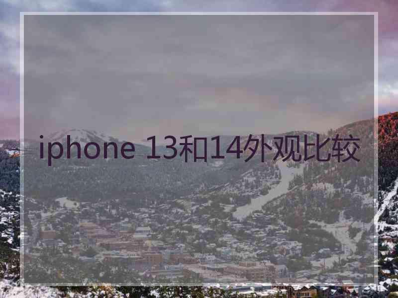 iphone 13和14外观比较