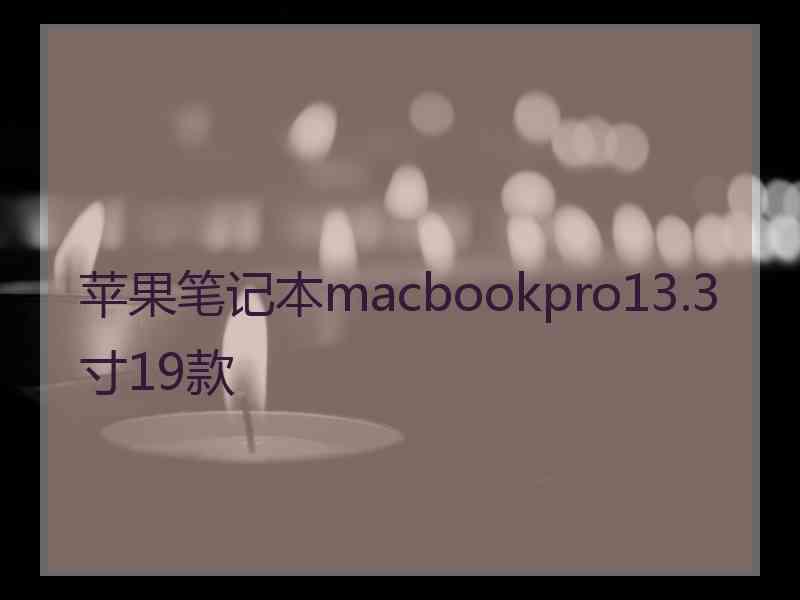 苹果笔记本macbookpro13.3寸19款