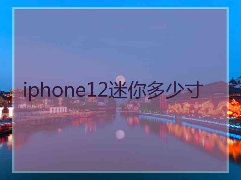 iphone12迷你多少寸