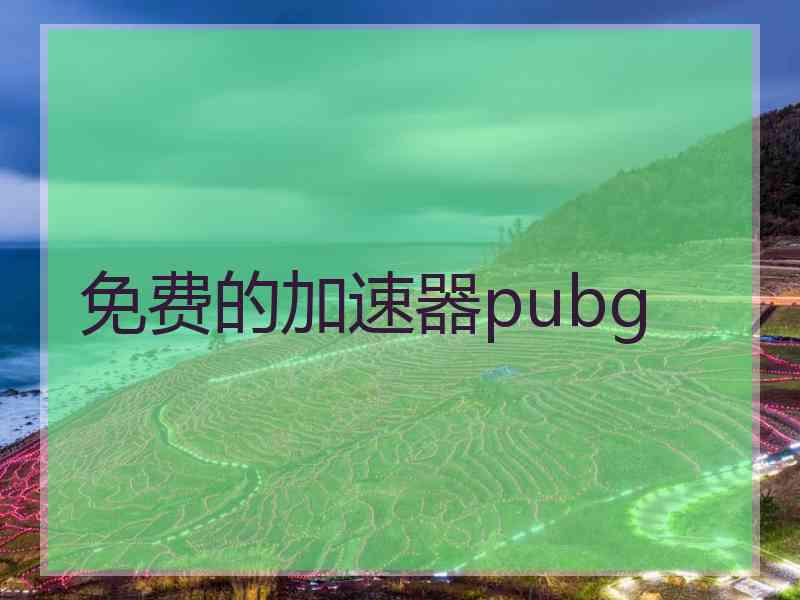 免费的加速器pubg