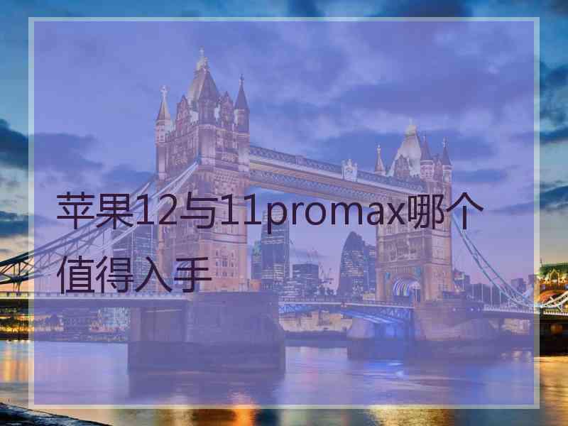 苹果12与11promax哪个值得入手