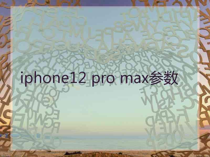 iphone12 pro max参数