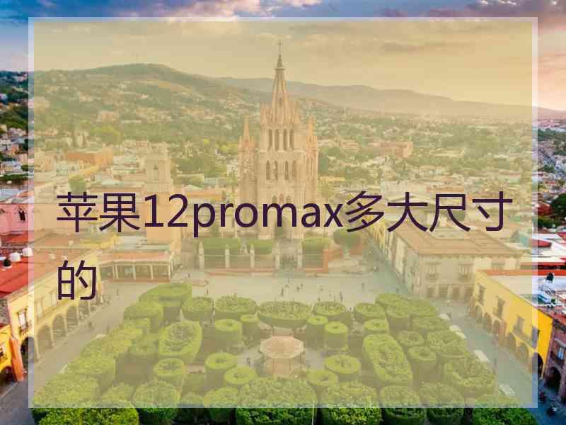 苹果12promax多大尺寸的