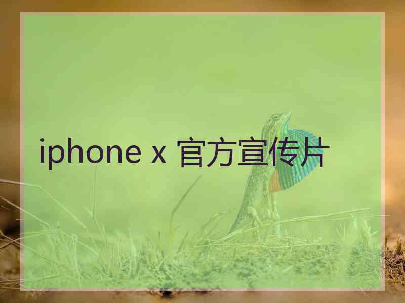 iphone x 官方宣传片