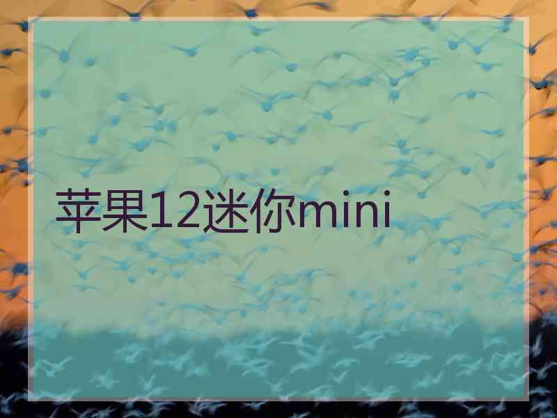 苹果12迷你mini