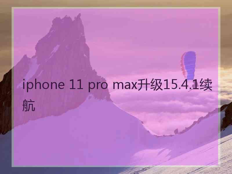 iphone 11 pro max升级15.4.1续航