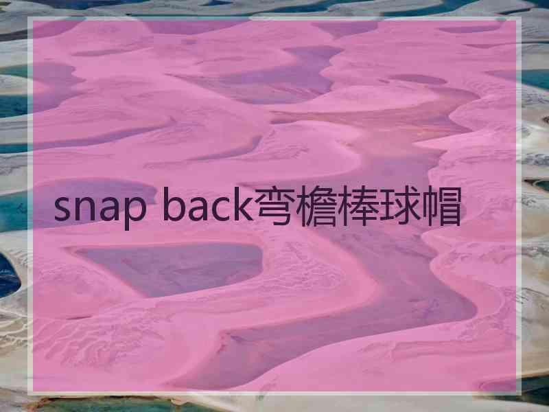 snap back弯檐棒球帽