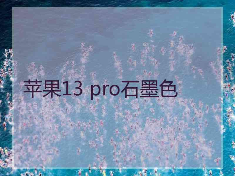 苹果13 pro石墨色