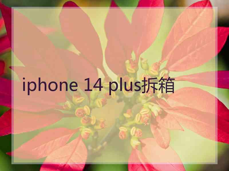 iphone 14 plus拆箱