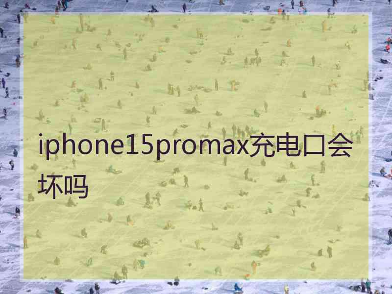 iphone15promax充电口会坏吗