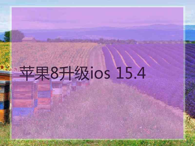 苹果8升级ios 15.4