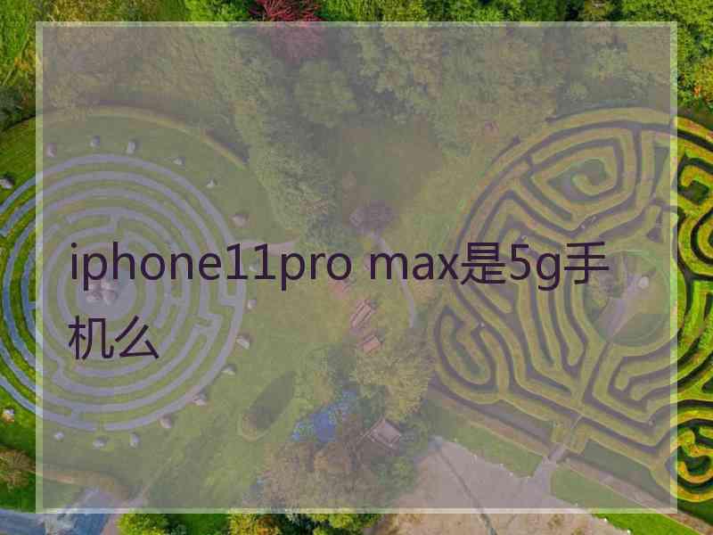 iphone11pro max是5g手机么