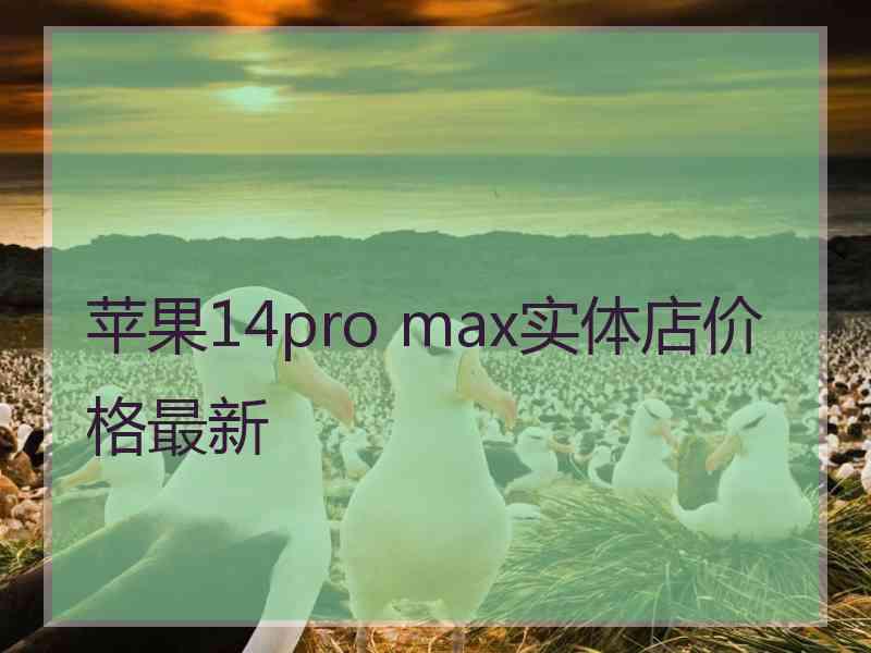 苹果14pro max实体店价格最新