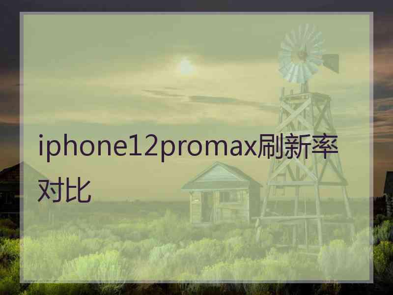 iphone12promax刷新率对比