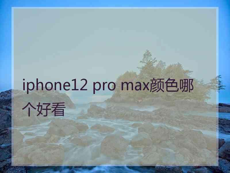 iphone12 pro max颜色哪个好看