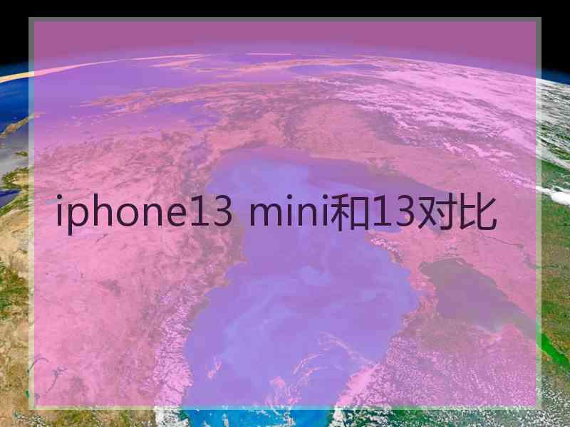 iphone13 mini和13对比