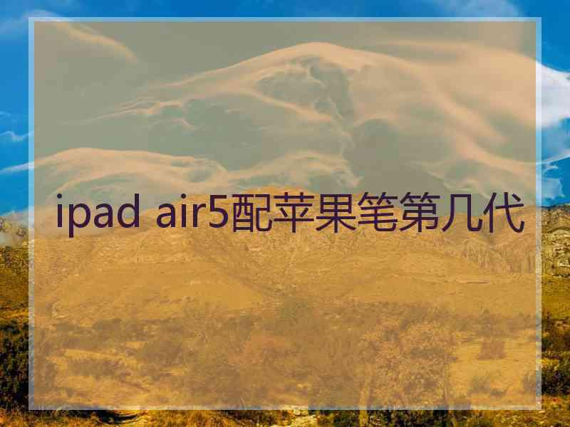 ipad air5配苹果笔第几代