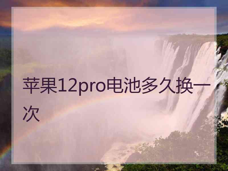 苹果12pro电池多久换一次