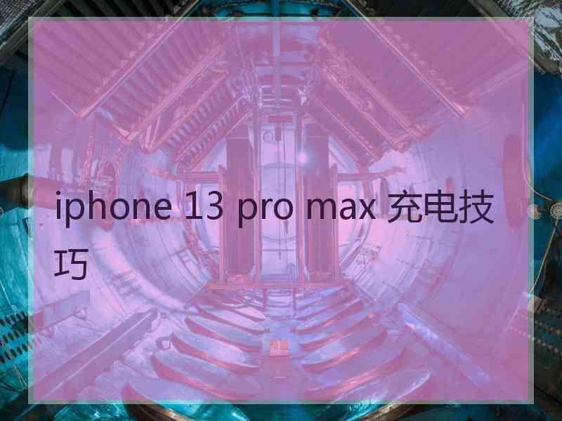 iphone 13 pro max 充电技巧