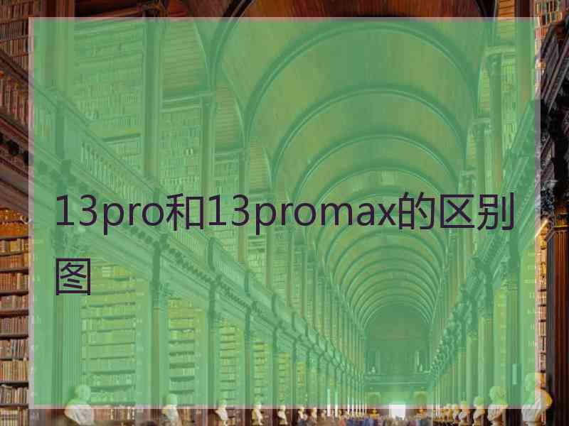 13pro和13promax的区别图