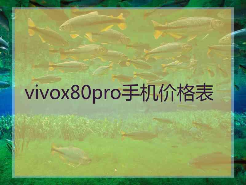 vivox80pro手机价格表