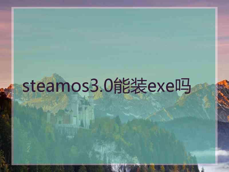 steamos3.0能装exe吗