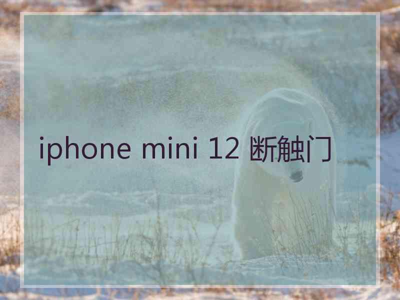 iphone mini 12 断触门