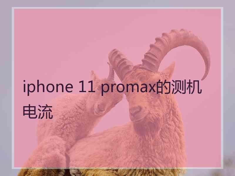 iphone 11 promax的测机电流