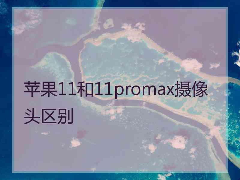 苹果11和11promax摄像头区别