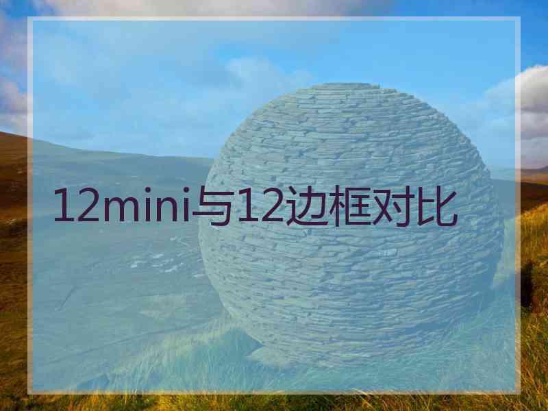 12mini与12边框对比