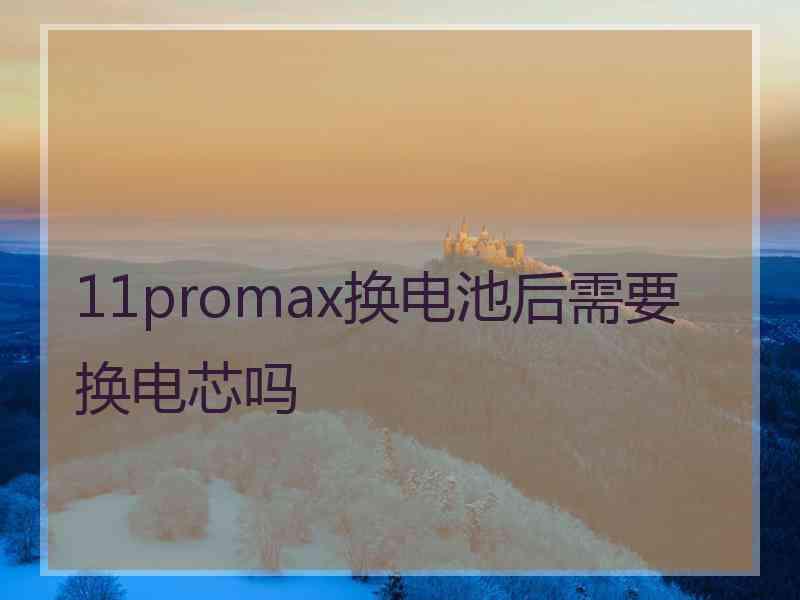 11promax换电池后需要换电芯吗