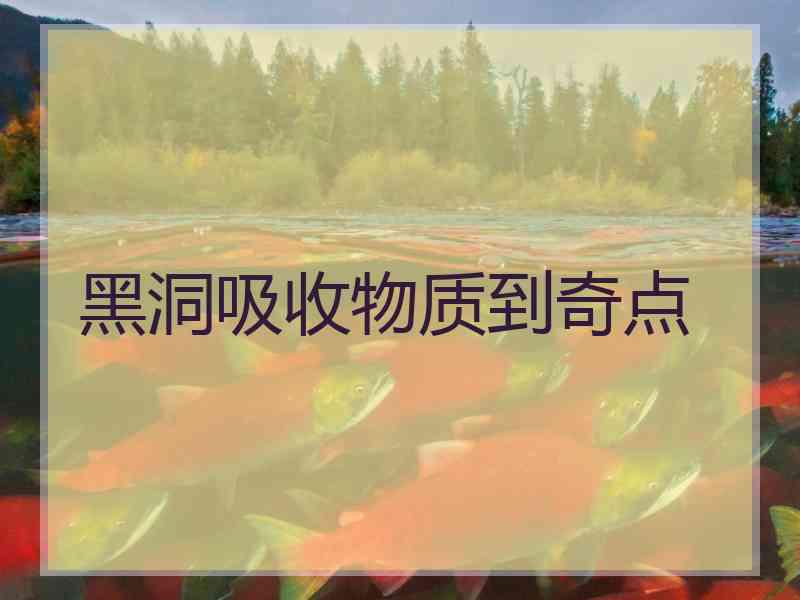 黑洞吸收物质到奇点