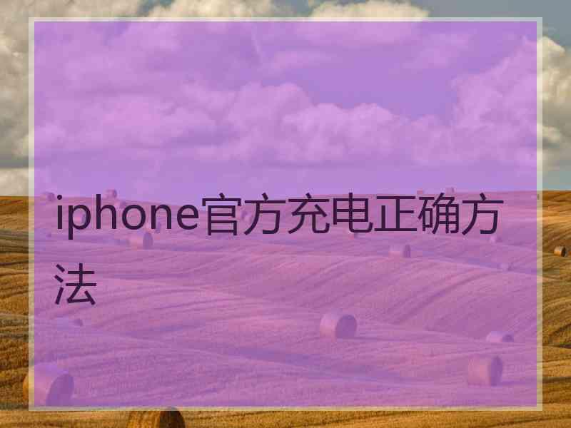 iphone官方充电正确方法