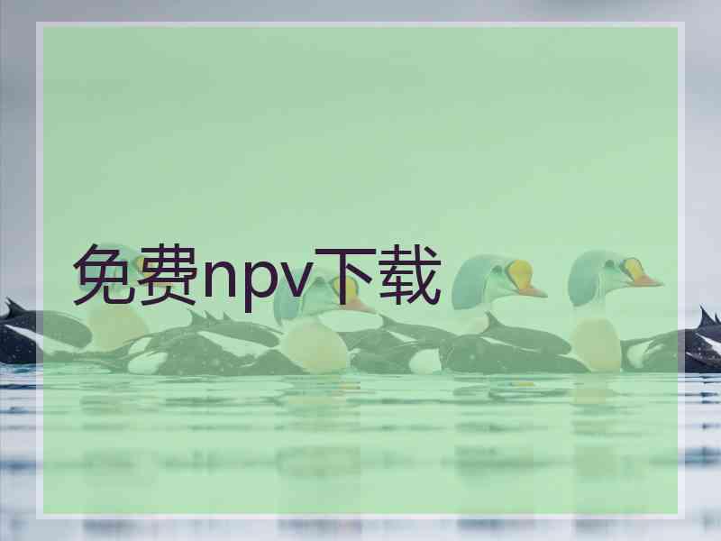 免费npv下载