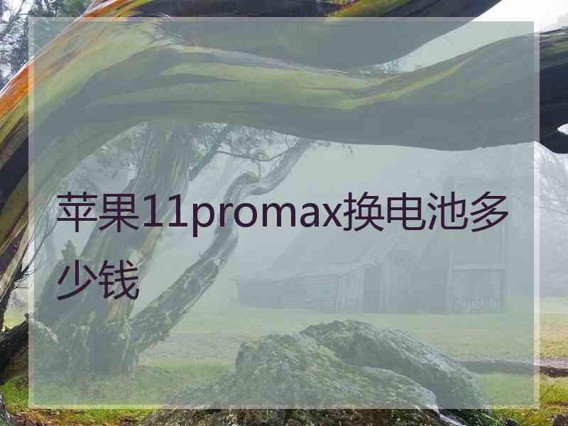 苹果11promax换电池多少钱