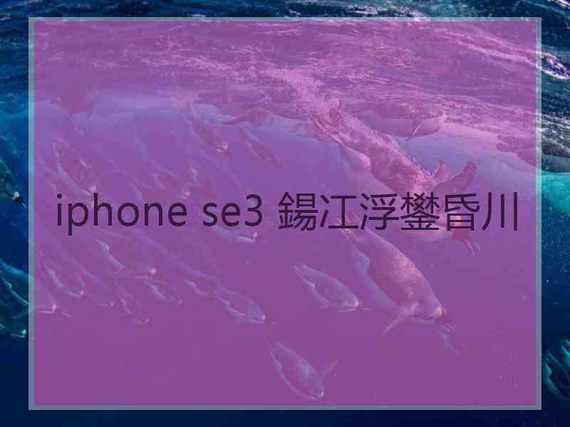 iphone se3 鍚冮浮鐢昏川