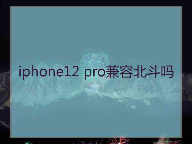 iphone12 pro兼容北斗吗