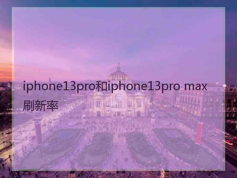 iphone13pro和iphone13pro max刷新率