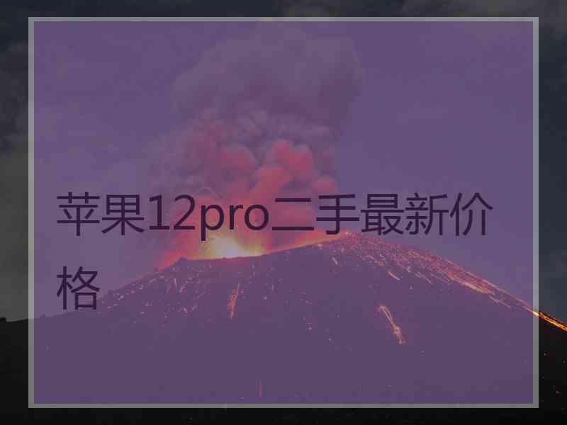 苹果12pro二手最新价格