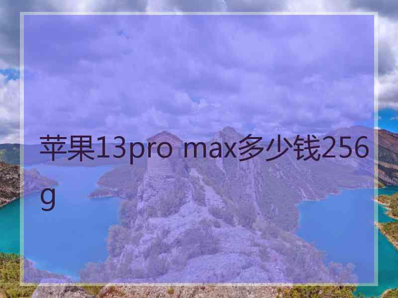 苹果13pro max多少钱256g