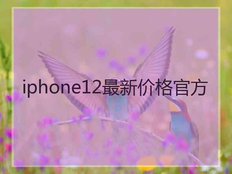 iphone12最新价格官方