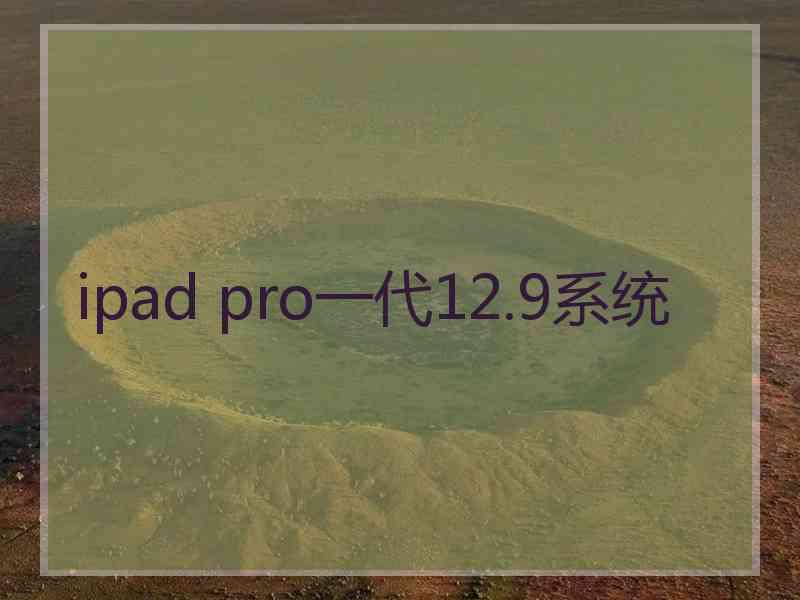 ipad pro一代12.9系统