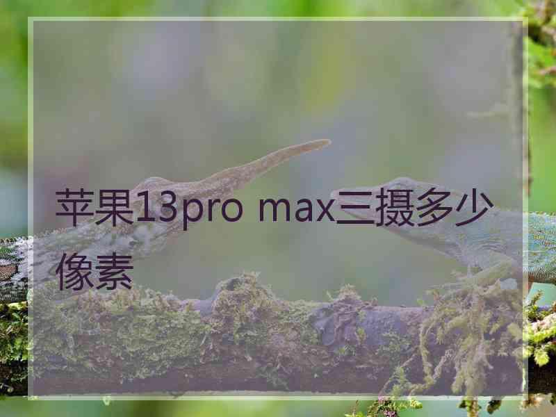 苹果13pro max三摄多少像素