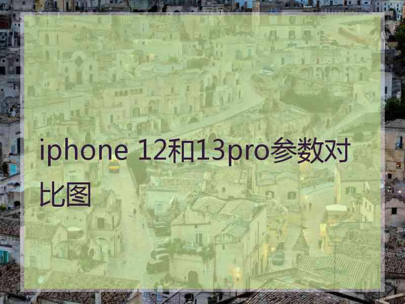 iphone 12和13pro参数对比图