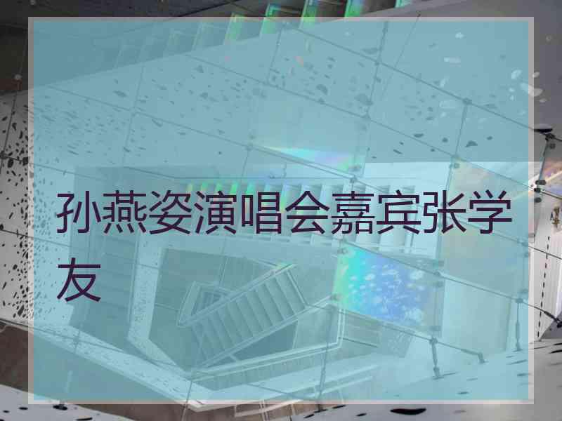 孙燕姿演唱会嘉宾张学友